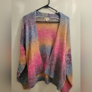 Womens Rainbow Cardigan NWT